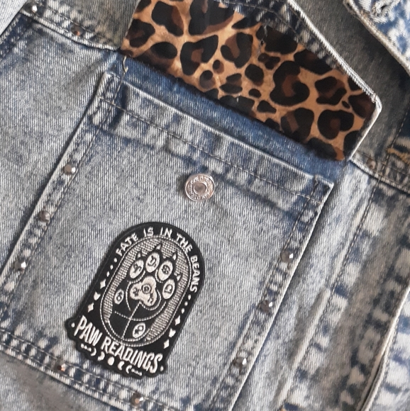 SOLD! Lucipurr! Custom witchy kitty vintage jacket- ONE OF A KIND! - Picture 2 of 16